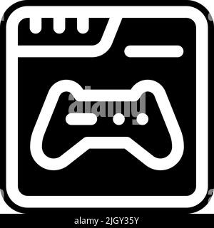 Icône Jeux en ligne . Illustration de Vecteur