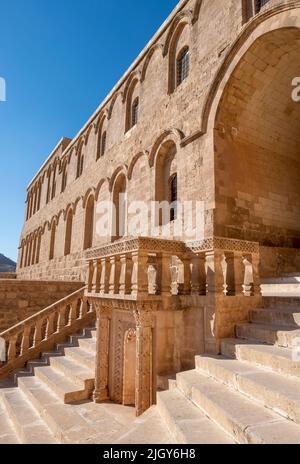 Monastère orthodoxe syrienne de Deyrulzafaran connu aussi sous le nom de Monastère syriaque du safran, à Mardin, Turquie. Banque D'Images