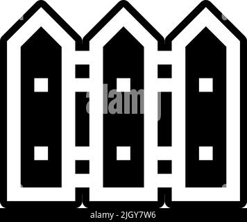 Icône de clôture immobilière . Illustration de Vecteur