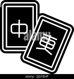 Jeux de table mahjong icône . Illustration de Vecteur