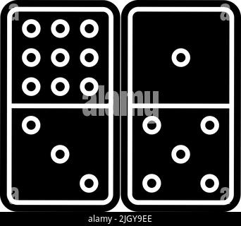 Jeux de table icône domino . Illustration de Vecteur