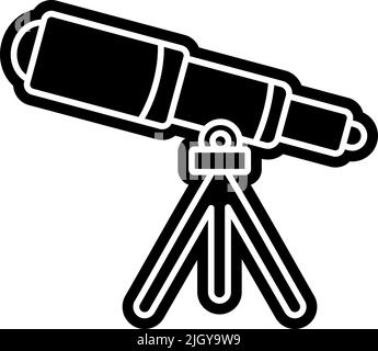 Icône du télescope spatial . Illustration de Vecteur