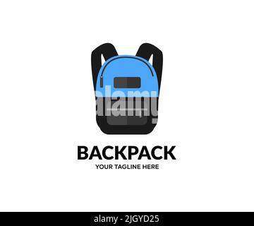 Sac à dos, sac à dos touristique, sac à dos d'école design du logo d'éducation. Icône de sac à dos d'école, tendance moderne un sac à dos d'école conception et illustration de vecteur. Illustration de Vecteur