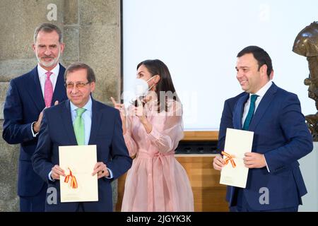 Madrid, Madrid, Espagne. 13th juillet 2022. Le roi Felipe VI d'Espagne, Reine Letizia d'Espagne assister à la remise des Prix nationaux de la culture 2020 au Musée du Prado sur 13 juillet 2022 à Madrid, Espagne (image de crédit: © Jack Abuin/ZUMA Press Wire) Banque D'Images