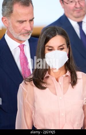 Madrid, Madrid, Espagne. 13th juillet 2022. Le roi Felipe VI d'Espagne, Reine Letizia d'Espagne assister à la remise des Prix nationaux de la culture 2020 au Musée du Prado sur 13 juillet 2022 à Madrid, Espagne (image de crédit: © Jack Abuin/ZUMA Press Wire) Banque D'Images