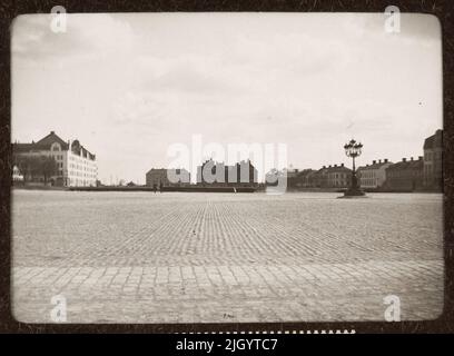 Place Vaksala, Uppsala 1925. Place Vaksala, Uppsala 1925 Banque D'Images