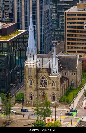 Cathédrale Saint-Rosaire, centre-ville de Vancouver, Canada. Belle façade de la cathédrale Saint-Rosaire. Siège d'une église catholique-10 juillet, 2022 Banque D'Images