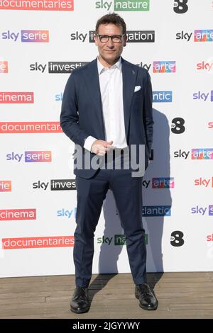 Rome, Italie. 13th juillet 2022. Alessio Viola assiste à la séance photo de la présentation de Sky tv la saison prochaine au restaurant la Lanterna. Crédit : SOPA Images Limited/Alamy Live News Banque D'Images