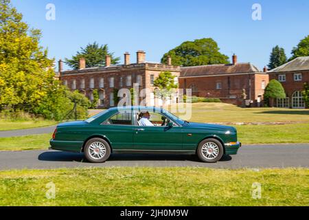 green bentley continental conduite après weston house weston park shifnal demeure ancestrale Banque D'Images