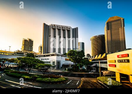 PAN Pacific Singapore, un hôtel de luxe cinq étoiles à Marina Square, Singapour. Banque D'Images