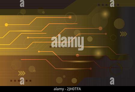 Ordinateur circuit électronique Résumé technologie moderne contexte Illustration de Vecteur