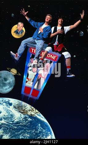 L'affiche de film, Bill and Ted's Excellent Adventure, 1989 Banque D'Images