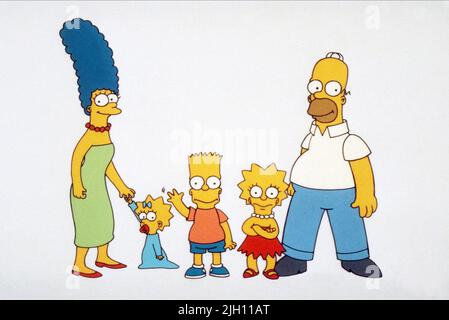 MARGE,MAGGIE,BART,LISA,SIMPSON, THE SIMPSONS, 1989 Banque D'Images