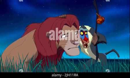 SIMBA, RAFIKI, Le Roi Lion, 1994 Banque D'Images