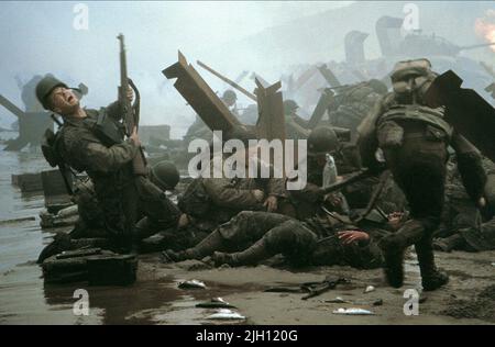 La scène du Débarquement de Normandie, Saving Private Ryan, 1998 Banque D'Images