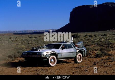 DELOREAN DMC-12, RETOUR VERS LE FUTUR PARTIE III, 1990 Banque D'Images