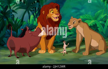 PUMBAA,MAFUSA,TIMON,NALA, LE ROI LION, 1994 Banque D'Images