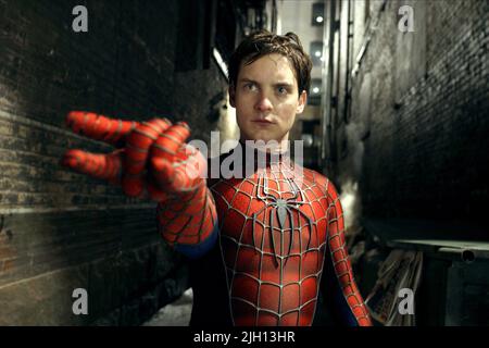 TOBEY MAGUIRE, SPIDER-MAN 2, 2004 Banque D'Images