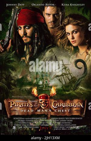 DEPP,BLOOM,POSTER, PIRATES DES CARAÏBES: COFFRE DE L'HOMME MORT, 2006 Banque D'Images