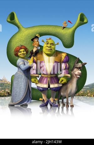 FIONA,BOOTS,SHREK,ÂNE, SHREK LE TROISIÈME, 2007 Banque D'Images