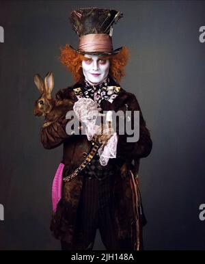 JOHNNY DEPP, Alice in Wonderland, 2010 Banque D'Images