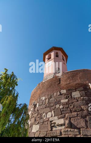 L'horloge historique du château d'Ankara à Ankara, la capitale de la Turquie Banque D'Images