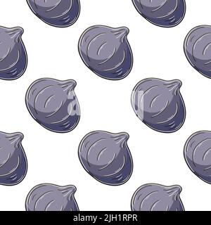 Motif sans couture pour la cuisine, le restaurant ou le magasin. Illustration en mode dessin manuel. Fig Illustration de Vecteur