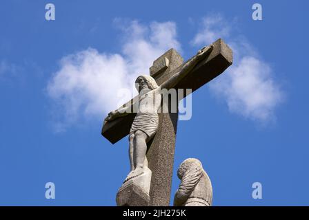 Whitwick, Leicestershire, Royaume-Uni 07 13 2022 Crucifixion monument sur une colline Banque D'Images