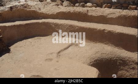 Le serpent Karahan Tepec, site archéologique néolithique découvert en Turquie en in1997. Le frère de Gobekli Tepe. Banque D'Images