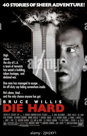 L'AFFICHE DE BRUCE WILLIS, Die Hard, 1988 Banque D'Images