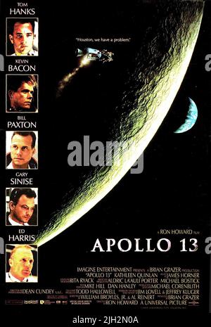 HANKS,BACON,PAXTON,SINISE,AFFICHE, APOLLO 13, 1995 Banque D'Images