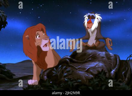 SIMBA, RAFIKI, Le Roi Lion, 1994 Banque D'Images