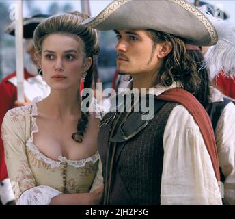 KNIGHTLEY, BLOOM, PIRATES DES CARAÏBES : LA MALÉDICTION DE LA PERLE NOIRE, 2003 Banque D'Images