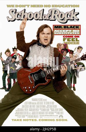 JACK BLACK, SCHOOL OF ROCK, 2003 Banque D'Images