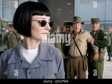 BLANCHETT, FORD, INDIANA JONES ET LE ROYAUME DU CRÂNE DE CRISTAL, 2008 Banque D'Images