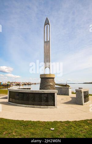 Steveston Fisherman's Memorial à Garry point, Richmond (Colombie-Britannique), Canada Banque D'Images