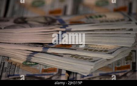 Paquet de billets de dollars américains Banque D'Images