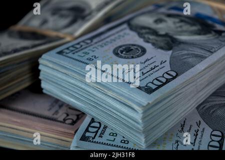 Paquet de billets de dollars américains Banque D'Images
