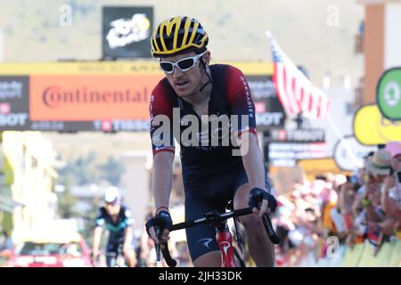 France. 14th juillet 2022. 14th juillet 2022; Alpe d'Huez, France: UCI Cycling Tour de France phase 14, Briançon à Alpe d'Huez; Geraint Thomas (GBR); crédit: Action plus Sports Images/Alamy Live News Banque D'Images