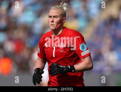 Manchester, Royaume-Uni, 14th juillet 2022. Sandra Sigurdardottir d'Islande lors du championnat d'Europe des femmes de l'UEFA 2022 au stade de l'Académie, à Manchester. Credit: Sportimage/Alay Live News Banque D'Images