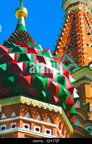 Détail de la cathédrale Saint-Basil, Moscou, Russie Banque D'Images