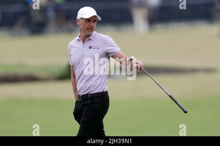 Robert Dinwiddie d'Angleterre pendant le premier jour de l'Open à l'Old course, St Andrews. Date de la photo: Jeudi 14 juillet 2022. Banque D'Images