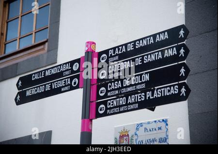 20 février 2022-Street chante à Las Palmas de Gran Canaria dans la vieille ville Banque D'Images