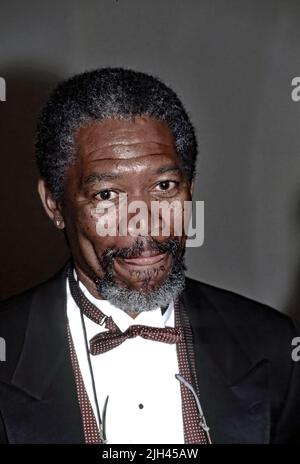 WASHINGTON DC - Morgan Freeman, acteur de 1991, arrive au dîner d'État à la Maison Blanche. Banque D'Images