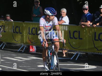 France. 14th juillet 2022. Peter Sagan de TotalEnergies pendant le Tour de France 2022, course cycliste 12, Briançon - Alpe d'Huez (165,5 km) sur 14 juillet 2022 à Huez, France - photo Laurent Lairys /ABACAPRESS.COM crédit: Abaca Press/Alay Live News Banque D'Images