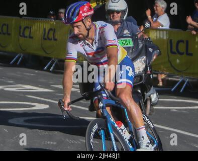 France. 14th juillet 2022. Peter Sagan de TotalEnergies pendant le Tour de France 2022, course cycliste 12, Briançon - Alpe d'Huez (165,5 km) sur 14 juillet 2022 à Huez, France - photo Laurent Lairys / DPPI crédit: DPPI Media / Alay Live News Banque D'Images