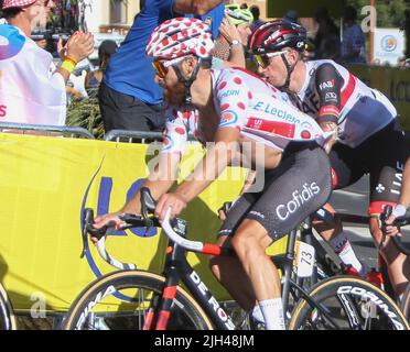 France. 14th juillet 2022. Simon Geschke de Cofidis pendant le Tour de France 2022, course cycliste 12, Briançon - Alpe d'Huez (165,5 km) sur 14 juillet 2022 à Huez, France - photo Laurent Lairys / DPPI crédit: DPPI Media / Alay Live News Banque D'Images