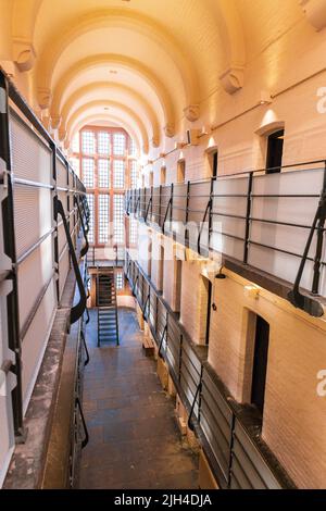 Une prison de style victorien, à Lincoln, qui abritait autrefois certains des criminels les plus dangereux de Grande-Bretagne. Banque D'Images