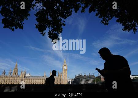 Une vue générale des chambres du Parlement de Londres. Date de la photo: Vendredi 15 juillet 2022. Banque D'Images