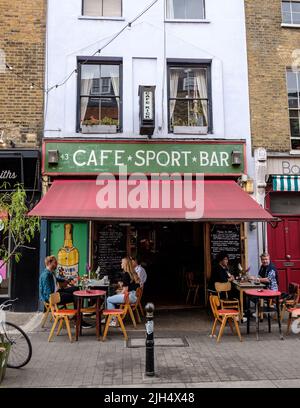 Cafe Kick - marché d'Exmouth, Clerkenwell, londres Banque D'Images